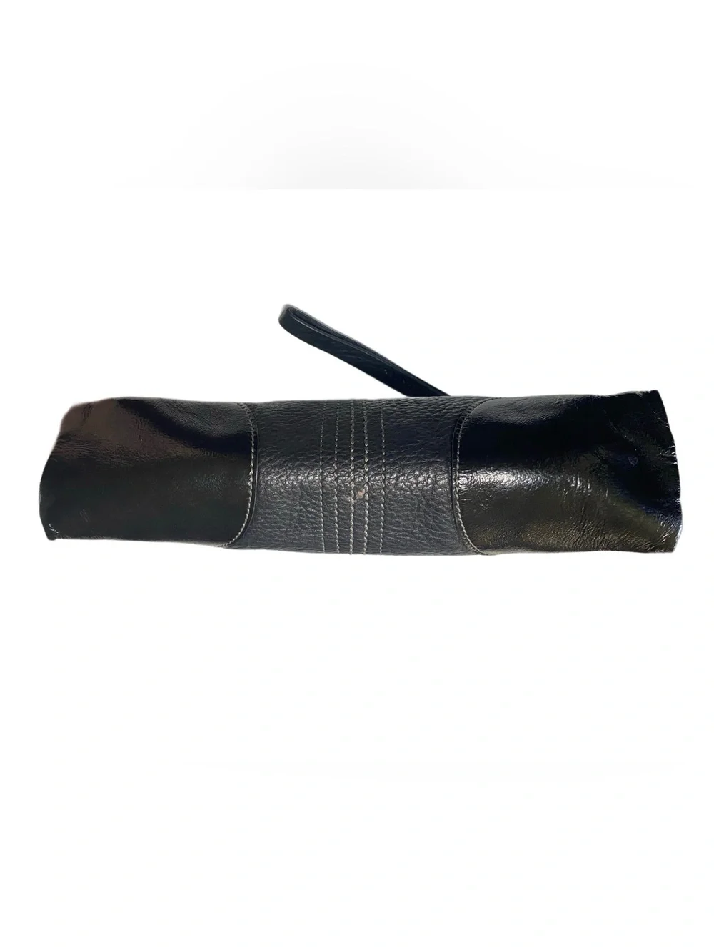 Cole Haan Black Leather Wristlet Clutch Evening Pouch Purse